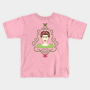 Adorable Cute Cartoon Frida Kahlo Kids T-Shirt